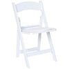 White Resin Chair with Padded Seat