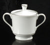 Sugar Bowl (White w/ Silver Trim)