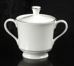 Sugar Bowl (White w/ Silver Trim)