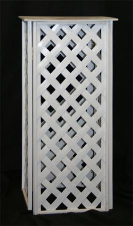 Flower Stand - White Lattice